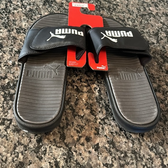 Puma charcoal slides NWT 10 - Picture 3 of 6
